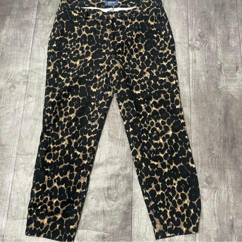 Old Navy Harper Style Brown Leopard Ankle Pants